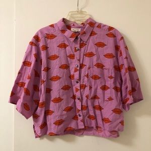 Urban Outfitters Silence + Noise Cropped Lip Top